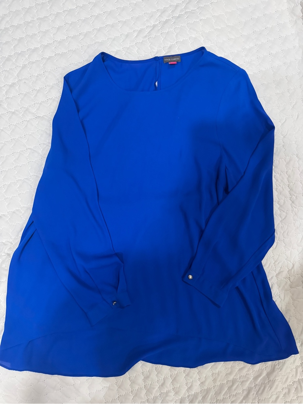 Vince Camuto Electric Blue Long Sleeve Blouse